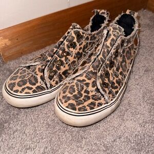Leopard Print Slip-On Sneakers